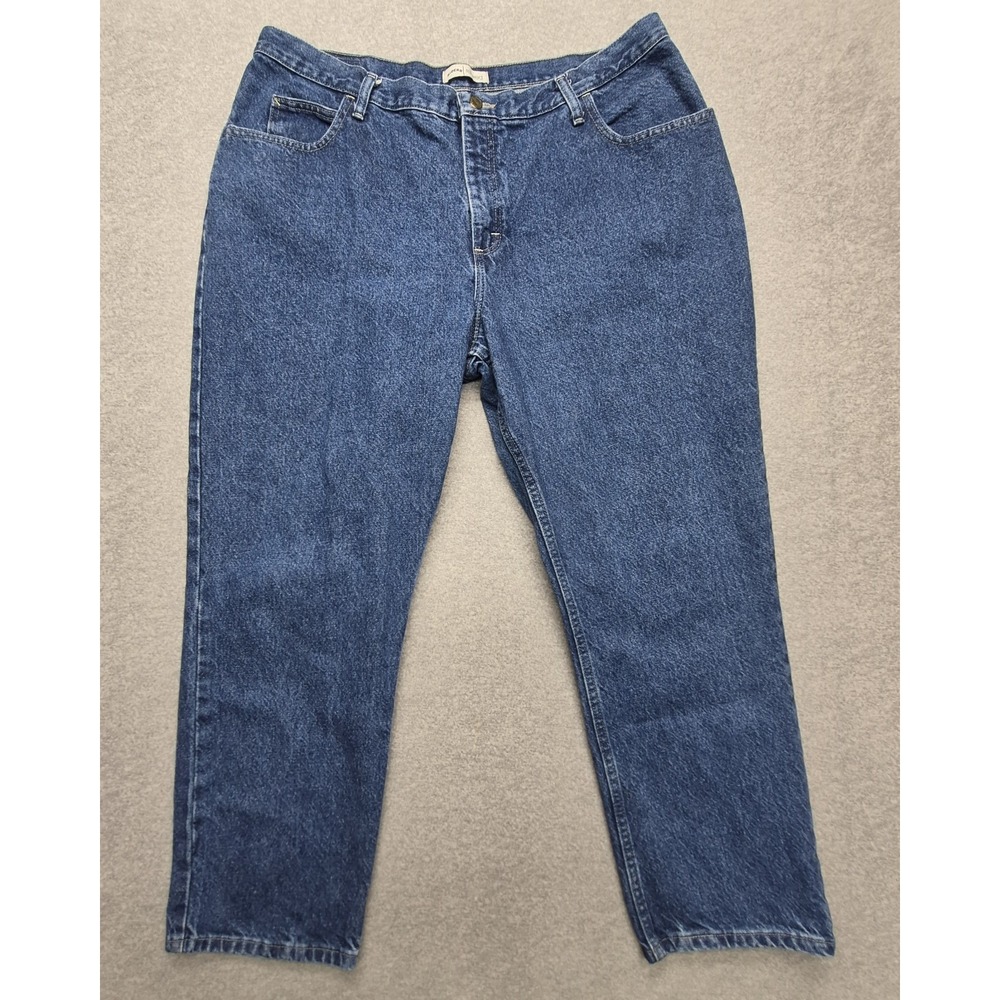 Vintage Riders by Lee Jeans Womens 20W Medium Wash High Rise Tapered Denim Mom